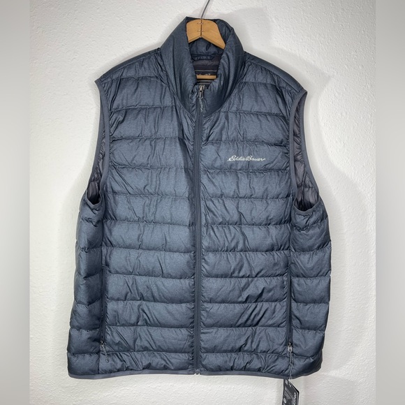 Eddie Bauer Mens Down Cirruslite 650FP Vest Blue Dark Smoke Heather Size… - Picture 1 of 6